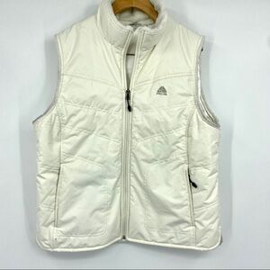Nike ACG white zip up puffer vest L